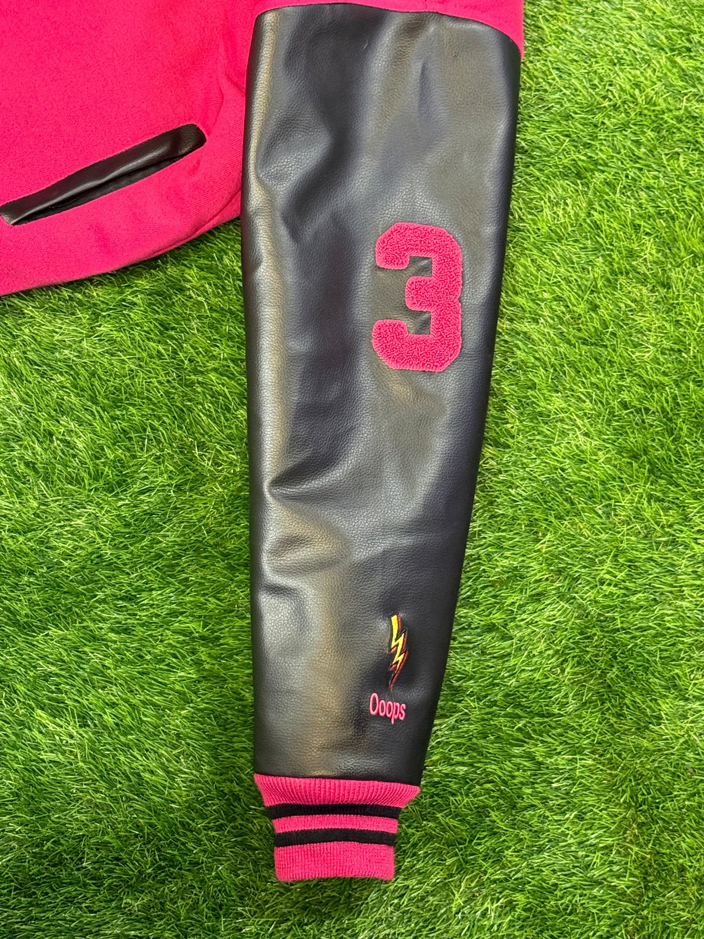 A Couper Le Souffle Varsity Pink&Black Jacket