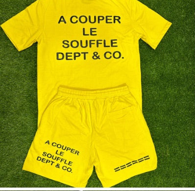 A Couper Le Souffle Department & CO Unisex Yellow Short Sets