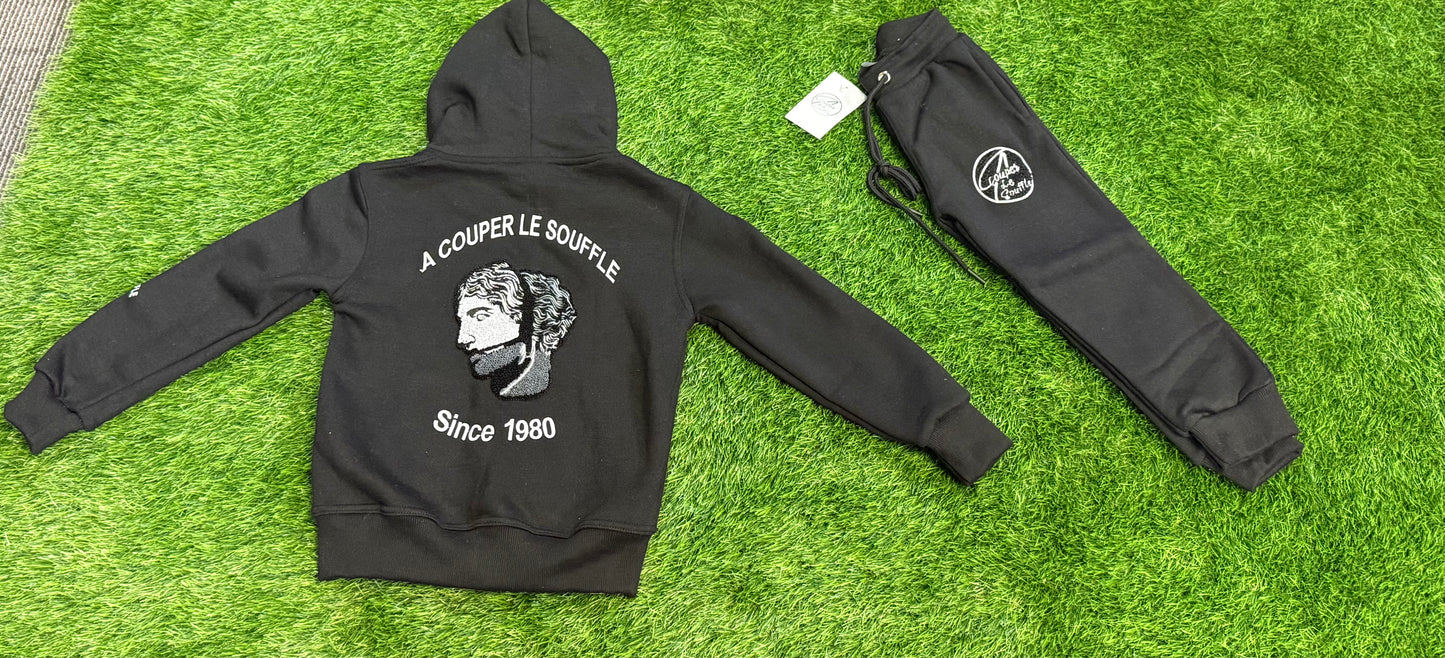 A Couper Le Souffle Black Kids Sweatsuit Sets