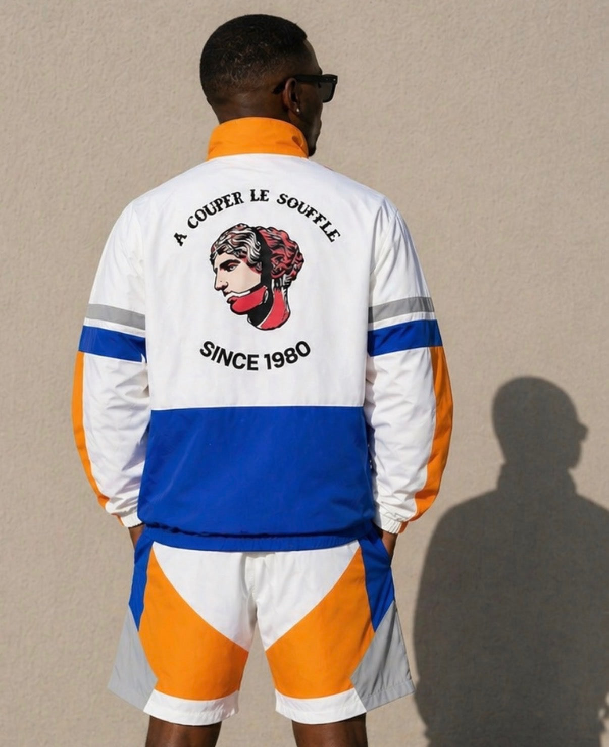 Royal Windbreaker Set – Blue/Orange Edition