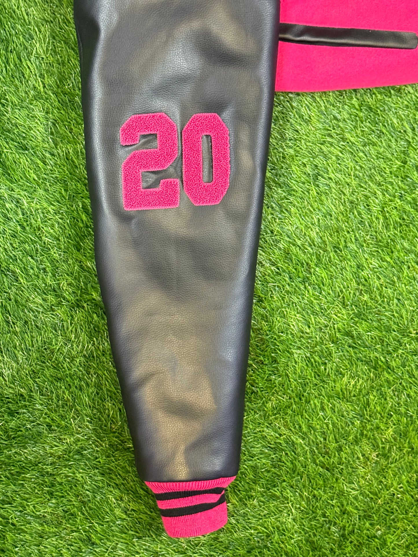 A Couper Le Souffle Varsity Pink&Black Jacket