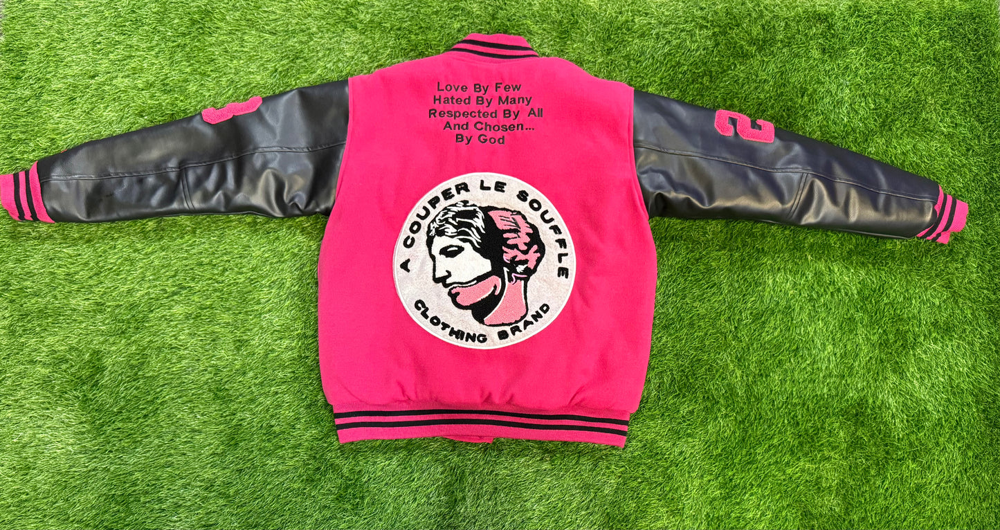 A Couper Le Souffle Varsity Pink&Black Jacket