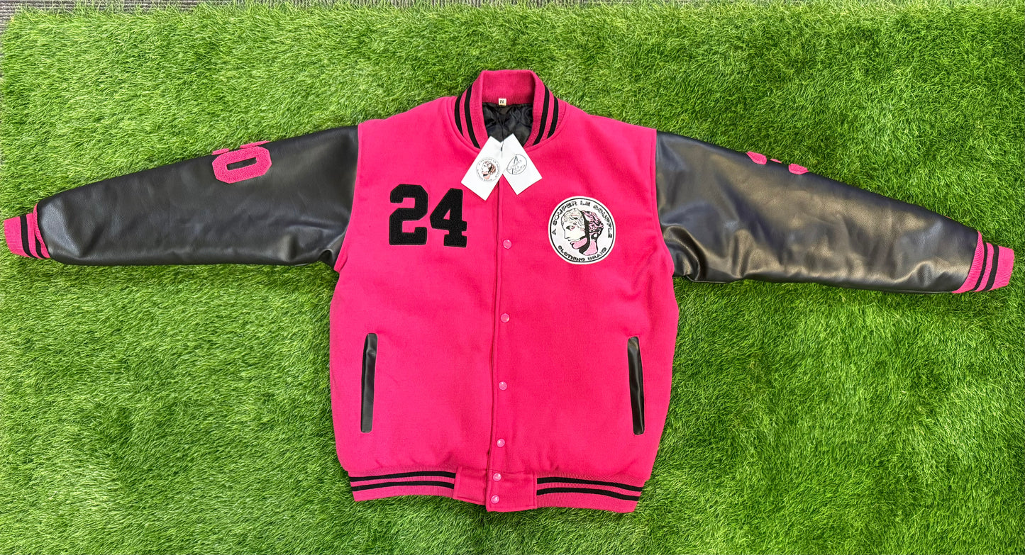 A Couper Le Souffle Varsity Pink&Black Jacket