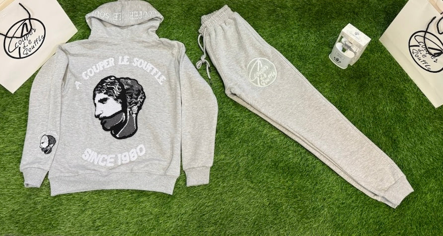 Gray&Black face sweat suits