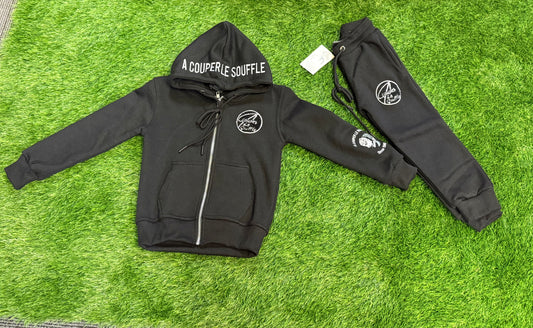 A Couper Le Souffle Black Kids Sweatsuit Sets