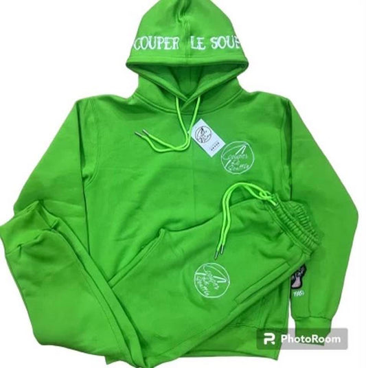 A Couper Le Souffle Unisex Money Green SweatSuit