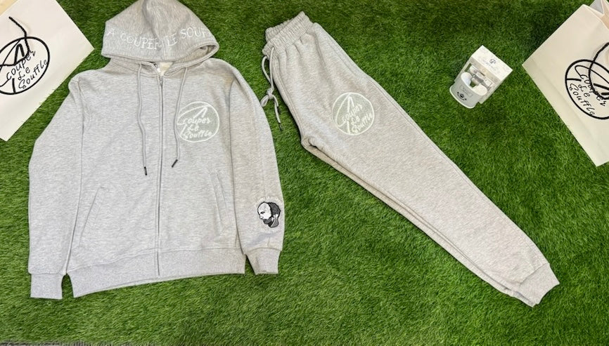 Gray&Black face sweat suits