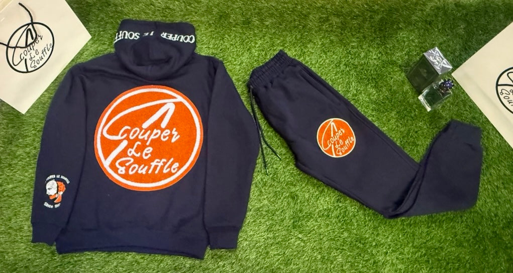 Dark Blue&Orange Sweatsuits