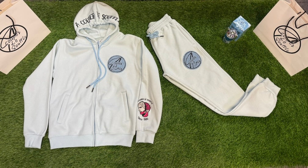 Sky blue sweatsuits