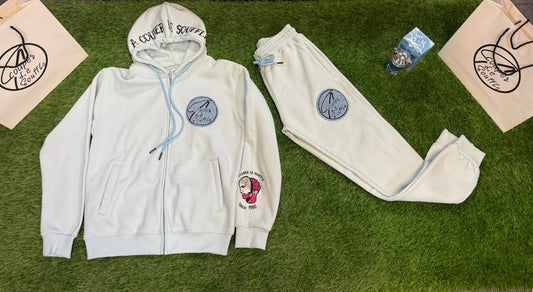 Sky blue sweatsuits