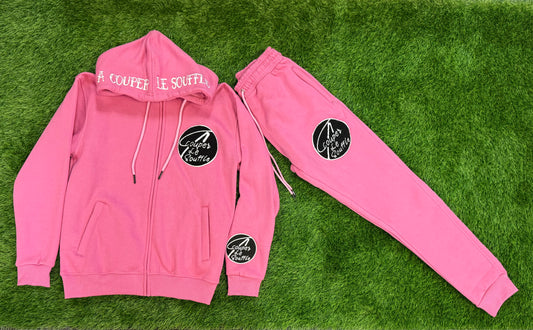 A Couper Le Souffle Unisex Pink SweatSuit Logo