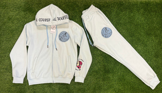 A Couper Le Souffle Unisex Baby Blue SweatSuit Logo